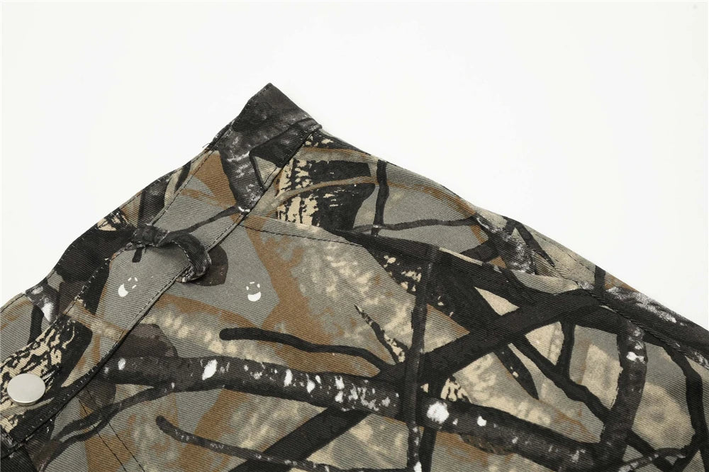 men camouflage cargo shorts 2024 summer fashion tactical shorts cropped pants streetwear hip hop harajuku shorts y2k unique cargo style 1043