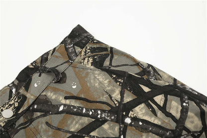 men camouflage cargo shorts 2024 summer fashion tactical shorts cropped pants streetwear hip hop harajuku shorts y2k unique cargo style 1043