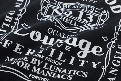 Vintage Retro Washed Distressed High-Street Printing T-Shirt Tops Street King Limited