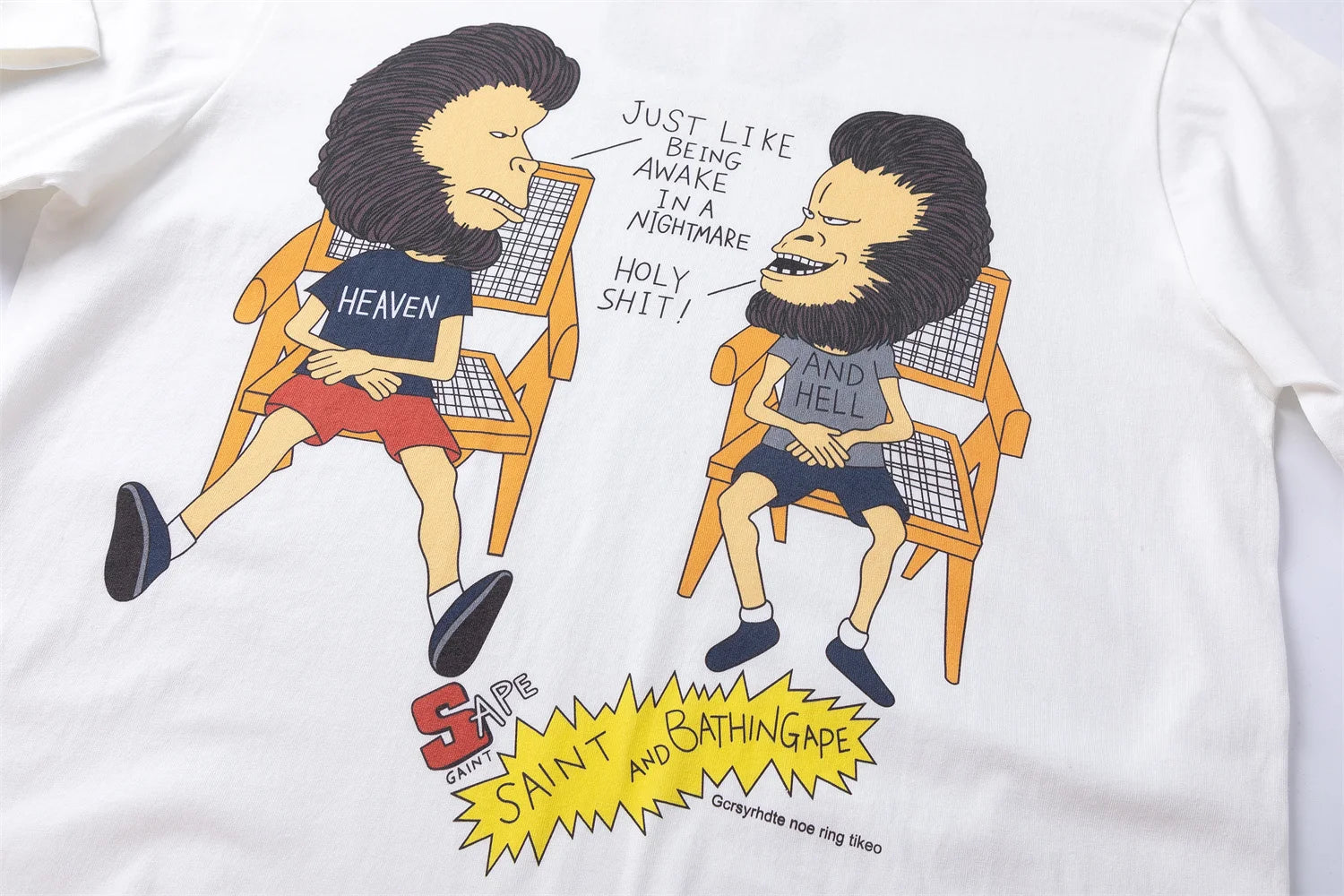 Summer 24ss Cartoon print casual loose round neck pullover short sleeved T-shirt Tops For Men Street King Limited