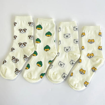 New Novelty Men embroidered Duck Tiger Street Skateboard Harajuku Athlete Socks Parkour Street Cotton Hip Hop one size 22CM a707 Street King Limited