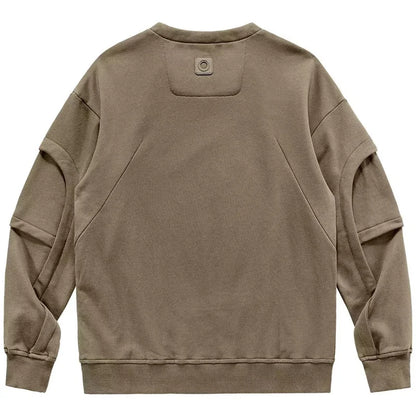 2025 New Patchwork Crewneck Sweatshirt Men's Embroidered Design Long Sleeve Sudaderas Para Hombres High Street Y2K Tracksuit Street King Limited