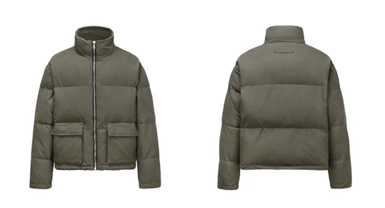 mens jacket winter parkas streetwear thicken warm washed solid zipper cotton padded bomber jackets harajuku fashion casual coat unique default style 4867