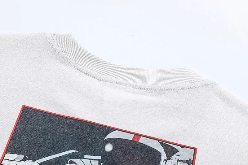 SAINT Short Sleeve Top Tees Men Woman Best Quality Space Exploration Cartoon Photo O-Neck Versatile T Shirt Street King Limited