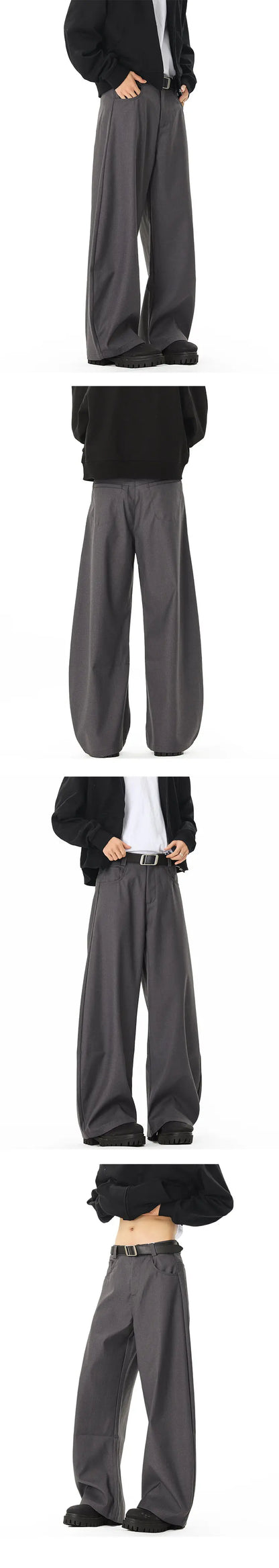 men streetwear fashion loose casual vibe hip hop black gray suit pant women harem pants trousers unique default style 1931