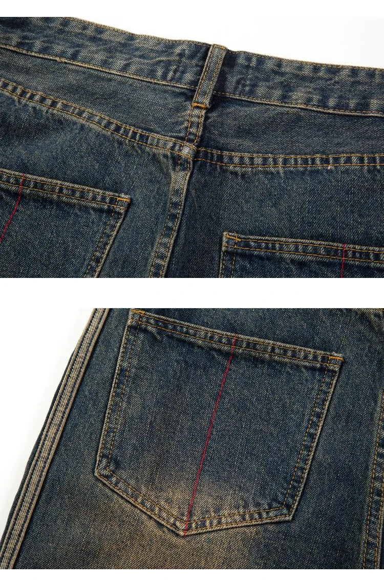 high street vibe washed striped flared jeans dark blue distressed jean casual side stripes slim micro flared jeans pants male unique jeans style 1671