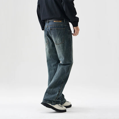 mens plus size retro fashion streetwear loose casual micro flared denim pants jeans cityboy jeans trousers 28 40 urban skinny jeans