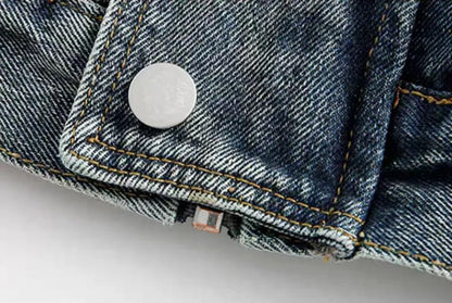 high street washed denim jacket mens 2024 spring trend oversize hip hop male coats color blocking motorcycle street outwear y2k unique jeans style 3634