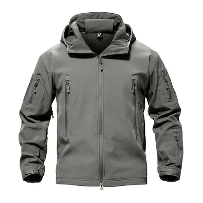 solid waterproof fleece lined jacket mens jacket softshell outwear coat windbreaker outdoor warm clothes with pockets unique default style 4516