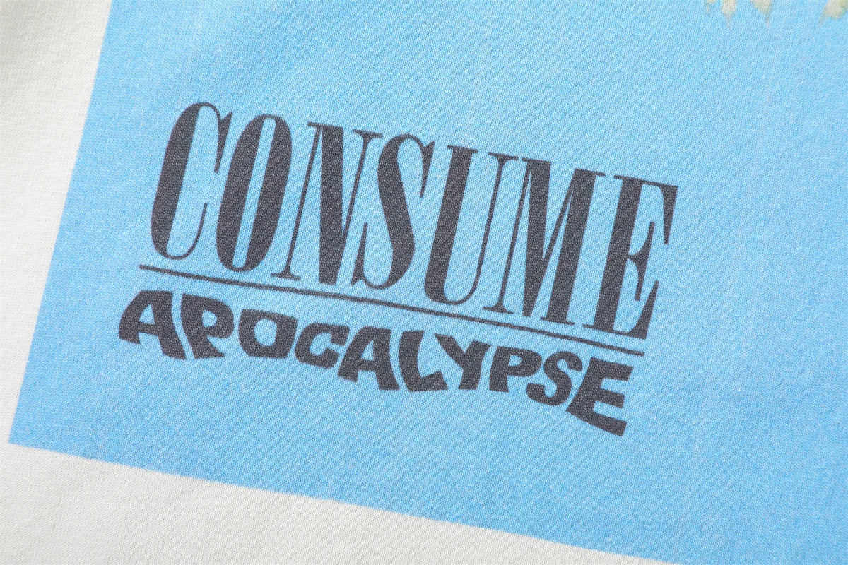 2024 Vintage Retro Print Olded Washed High-Street Cotton Tops T-Shirt For Summer Street King Limited