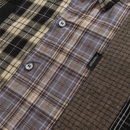 Streetwear Autumn Plaid Shirts Men Harajuku Hip Hop Streetwear Shirts Coats Long 2024 Autumn Plaid Shirts Men Harajuku Hip Hop Streetwear Shirts Coats Long Sleeve Loose Casual Button Up Blouse Y2K Tops Fashion Sweater Jacket With Graphic Design For Men