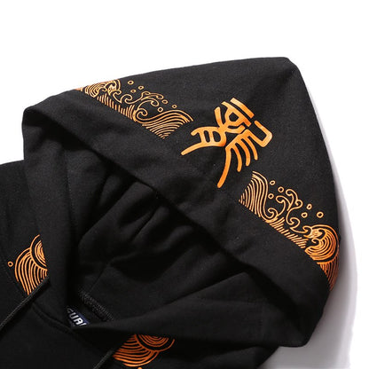 "Golden Dragon" Unisex Men Women Streetwear Graphic Hoodie Daulet Apparel