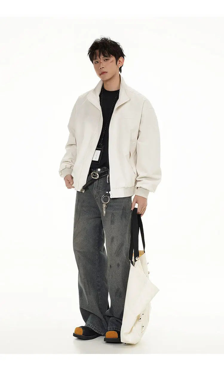 2025 spring new fashion waterproof bomber jacket men streetwear fashion loose casual motorcycle jacke boyfriend cargo coat unique cargo style 598