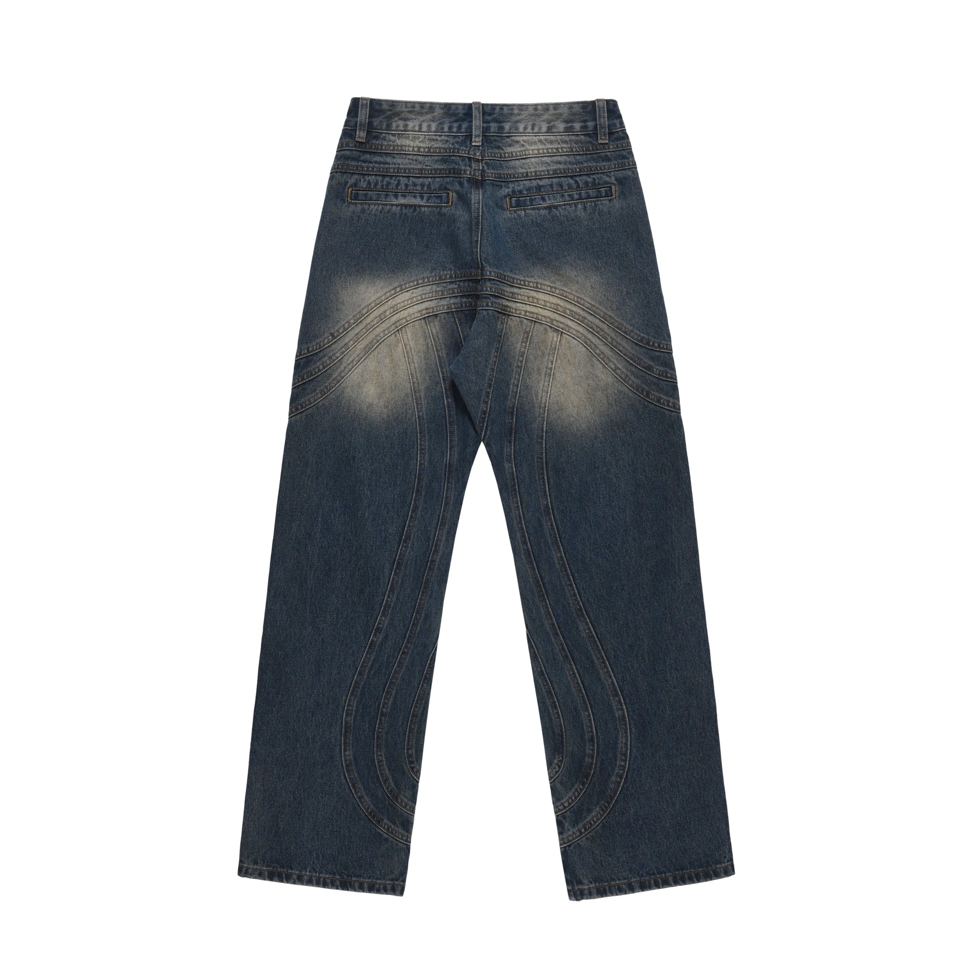 mens retro washed denim jeans loose straight pants 2023 new fashion streetwear trousers hip hop casual zipper jean pants joggers unique joggers style 1486
