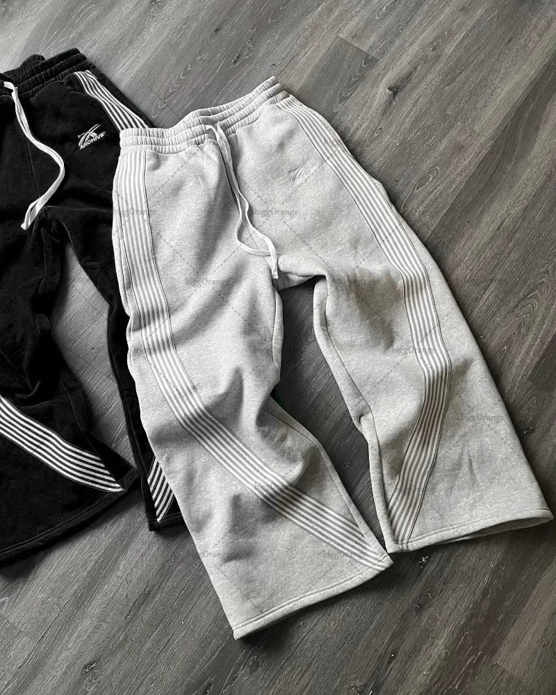 2024Colorful Street Hip-Hop SweatpantsY2KHarajuku Retro Wide Leg Pants Men American Oversized Fashion Loose and Versatile Casual Street King Limited