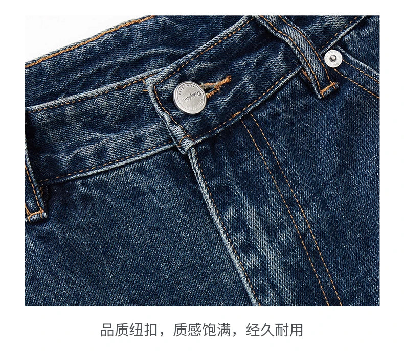 men streetwear fashion side splice hip hop loose casual wide leg straight baggy jeans pant cityboy jeans pants trousers unique jeans style 2478