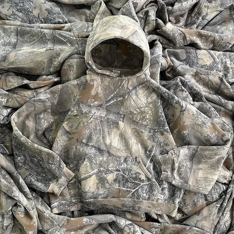 Heavy Weight Hoodies Women Y2k Camouflage Pattern Pullover Streetwear Harajuku Oversized Sweatshirts High Quality Camo Hoodie Street King Limited