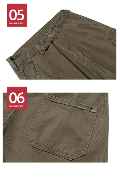 mens baggy jeans ribbon pockets loose cargo pants luxury designer man denim pants jeans trousers unique cargo style 5677