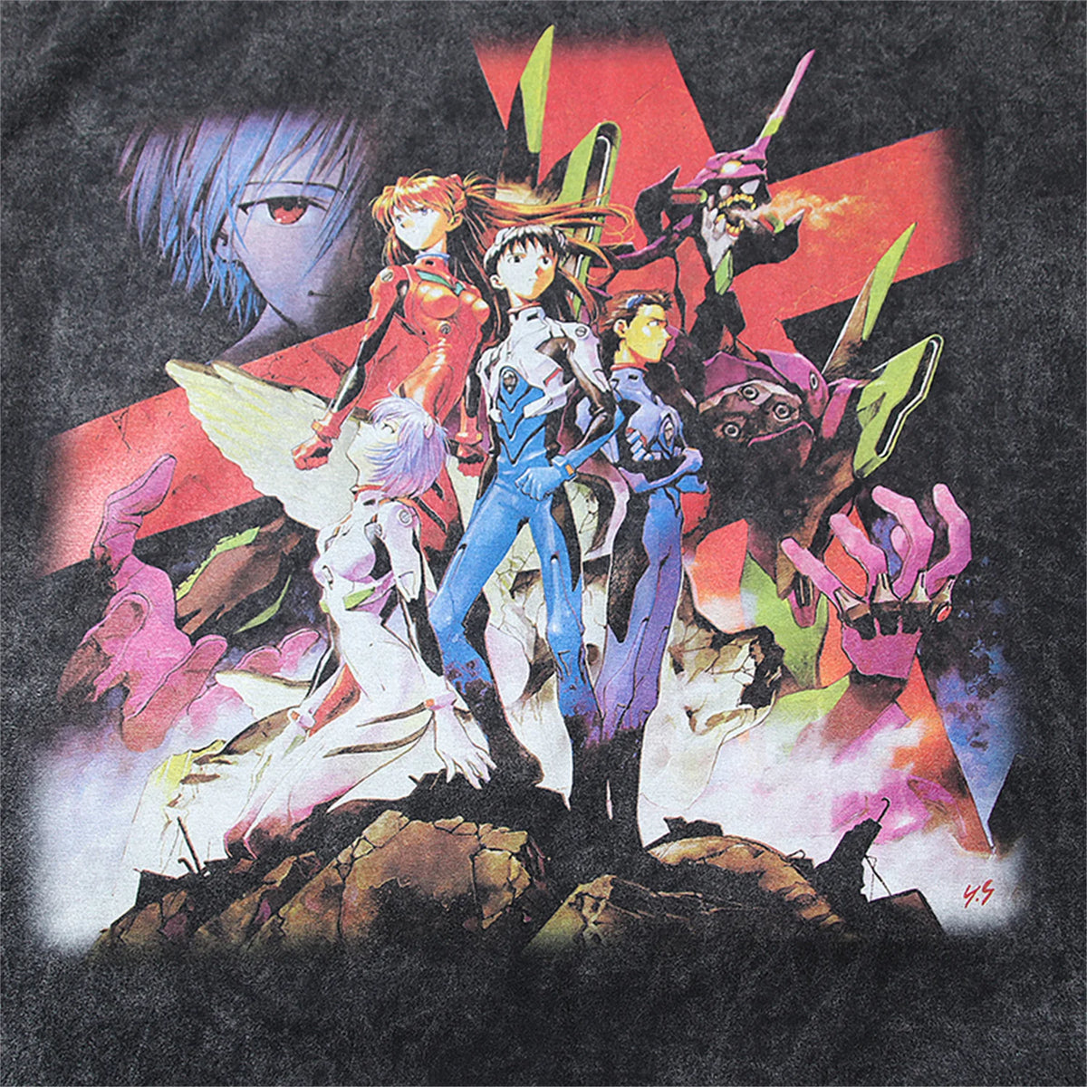 2024 Vintage Retro High-Street Japanese Anime Print High Quality Cotton Casual Tops T-Shirt Street King Limited
