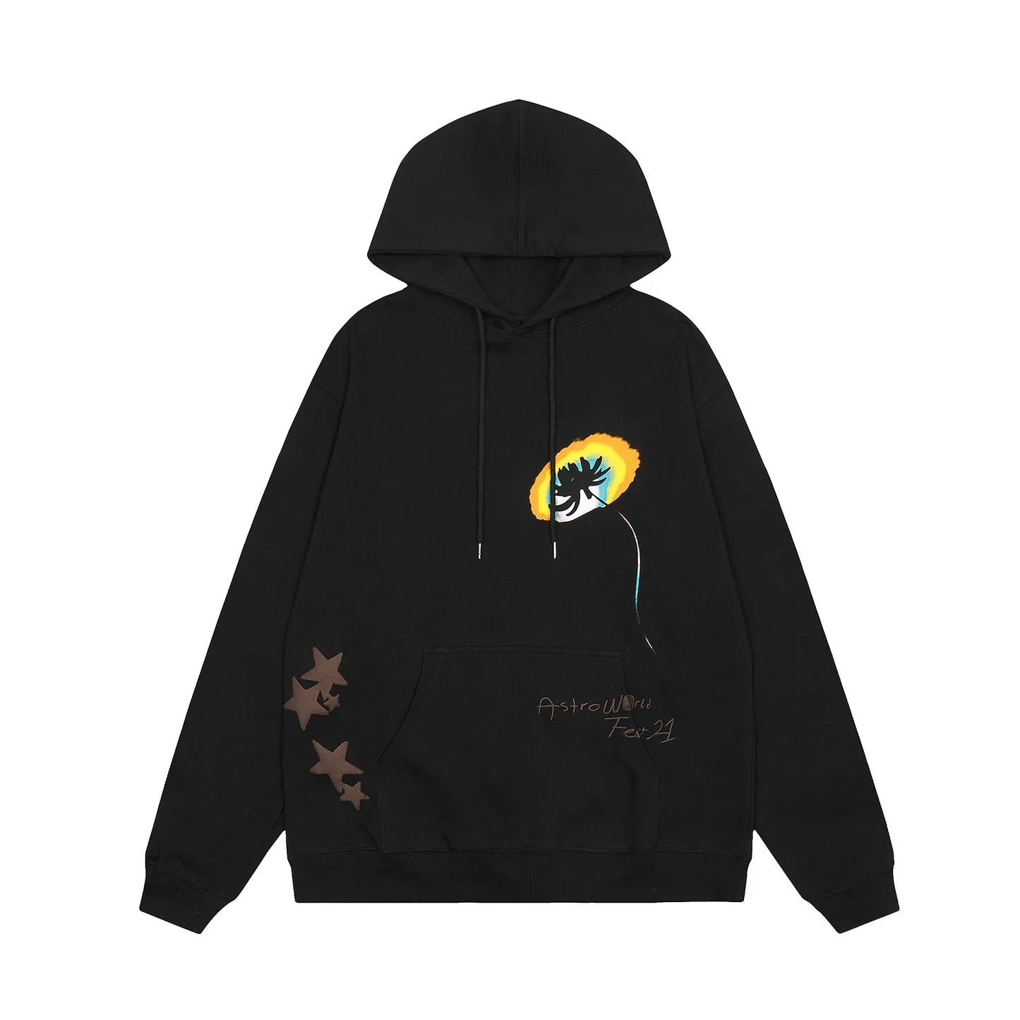Y2k Cactus Jack Stars Puff Print Hooded Hoodies for Men and Women Streetwear Ropa Hombre Sudaderas Oversized Sweatshirts Street King Limited