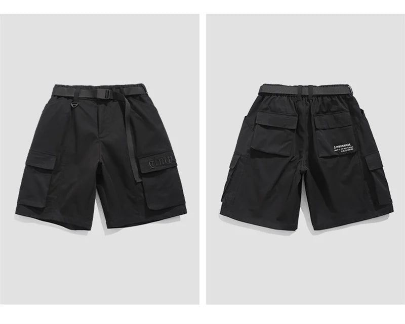 summer new american retro cargo shorts for men casual multi pocket baggy y2k shorts streetwear hip hop embroidery short cargo unique cargo style 296