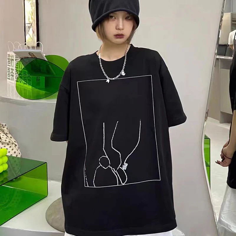 High Quality CAVEMPT Tops Tee Phantom Letter Printing Classic All-match Men Woman Loose O-Neck Summer C.E T Shirt Street King Limited