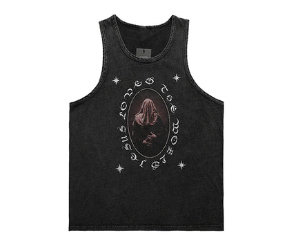 Rainbowtouches 2022 T-Shirt Unisex High Street Vintage Drak Graffiti Loose Casual Sleeveless Shirts Street Fashion Hip Hop Vest Street King Limited