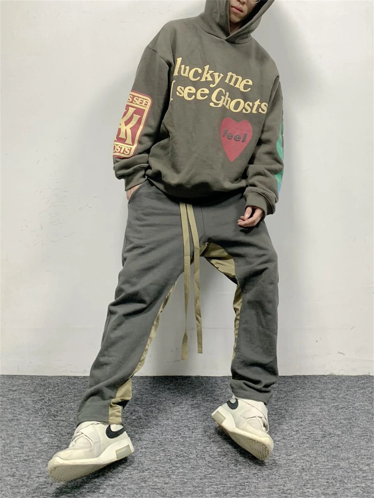 CPFM KANYE 1:1 Correct High Version Letter Heart Print High-Street Hip-Pop Cotton Loose Casual Hoodies Street King Limited