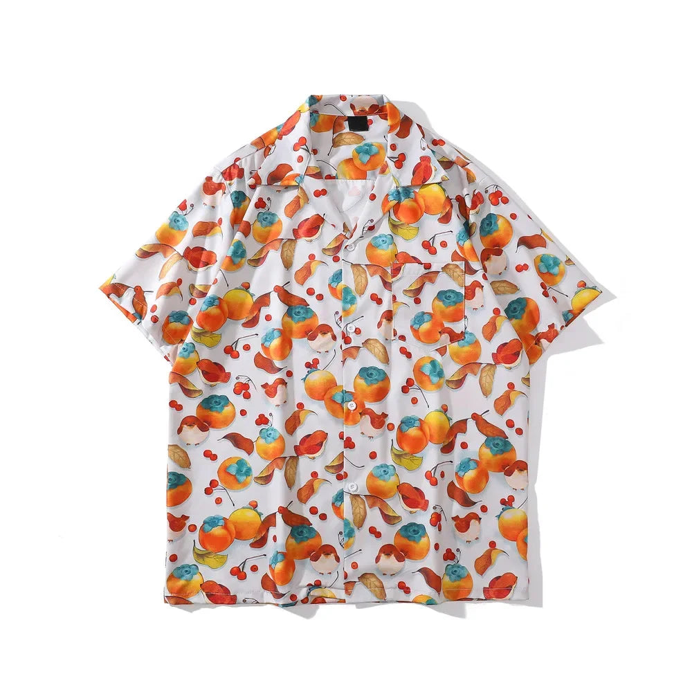 Dark Icon Full Printed Men's Shirt Short Sleeve 2022 Summer Thin Material Polo Shirt Street King Limited
