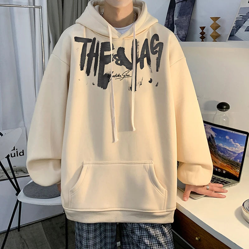 High Street Letter Print Oversized Hoodie Men's New Hip Hop Fashion Hooded Sweatshirt Autumn Y2K Vintage Pullover Hoody Clothes Street King Limited