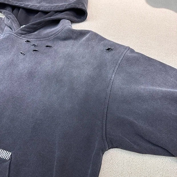Gradient washing destroys vintage hoodies Street King Limited