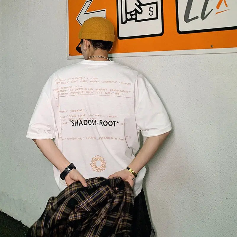 Summer quarter-sleeved men's T-shirt ins clothes trend Korean style loose mid-sleeve short-sleeved T-shirt half-sleeved T shirts Street King Limited