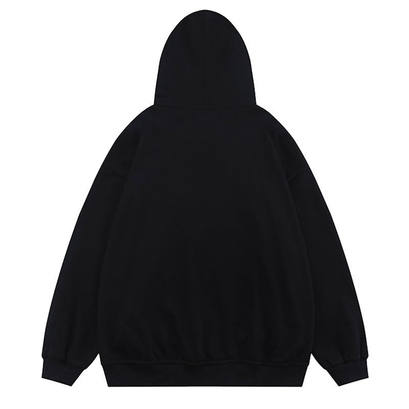"Button Up" Unisex Men Women Streetwear Graphic Hoodie Daulet Apparel