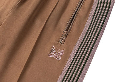good quality brown motion casual pants men woman lovers trend side edge weaving embroidery drawstring loose trousers unique default style 4812