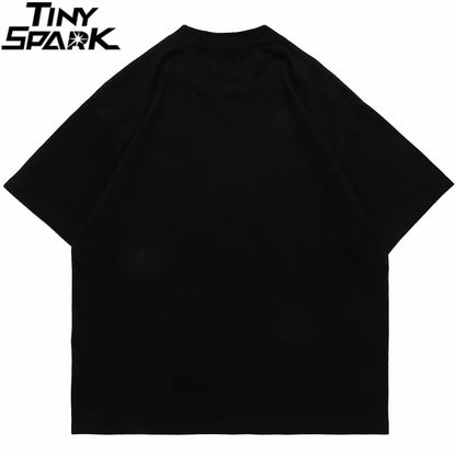 2023 Men Hip Hop Streetwear T-Shirt Harajuku Letter Graphic Printed Tshirt Summer Short Sleeve T Shirt Cotton Casual Tops Tees Street King Limited