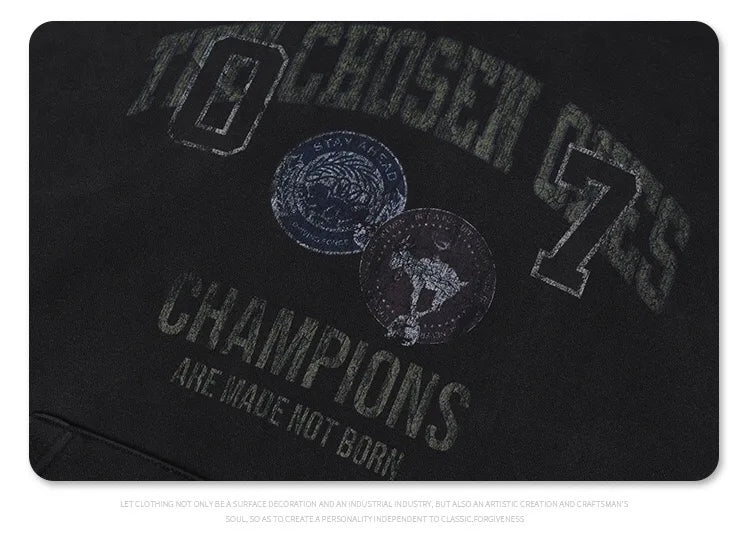 A woolen hoodie is loose Street King Limited