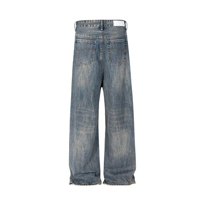 Y2k High Street Washed Blue Baggy Jeans for Men Straight Ropa Hombre Wide Leg Casual Denim Trousers Oversize Loose Cargo Pants Street King Limited