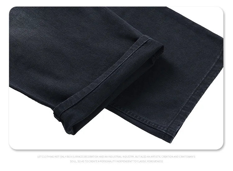 24Spring wash black ash straight tube baggy jeans Street King Limited