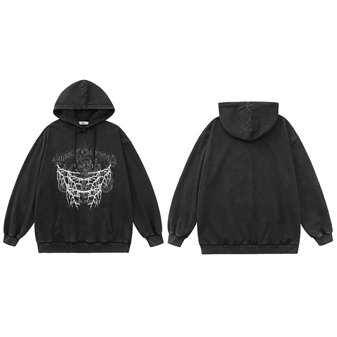 "White Lighting" Unisex Men Women Streetwear Graphic Hoodie Daulet Apparel