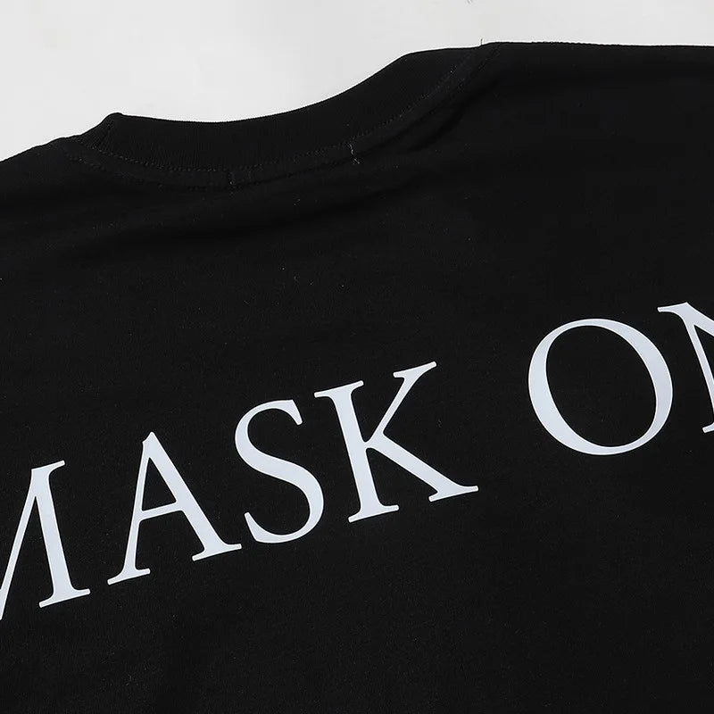 2024ss New IH NOM UH NIT T-shirt Masked Gold Necklace Printing Men Woman Good Quality Chaopai Top Tees Street King Limited