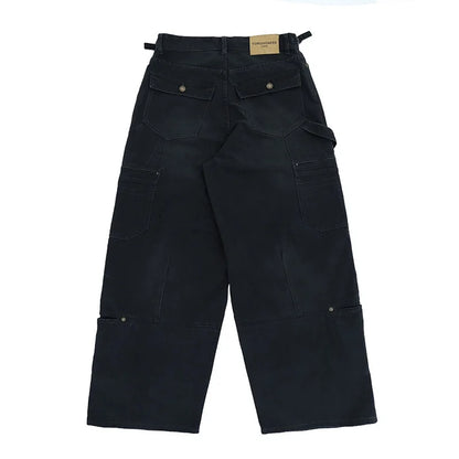 Washed and worn multi-pocket cargo jeans Street King Limited