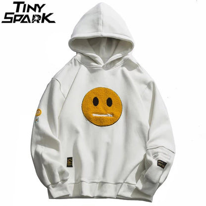 Men Hip Hop Hoodie Streetwear Sweatshirt Zipper Pocket Patches Hoodie 2023 Harajuku Cotton Fleece Hooded Pullover Grey White Street King Limited