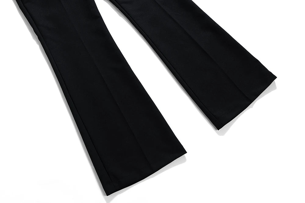 New Black Color Straight Boot Cut for Men Streetwear Loose Baggy Suit Pants Ropa Hombre Oversized Casual Flare Trousers Street King Limited