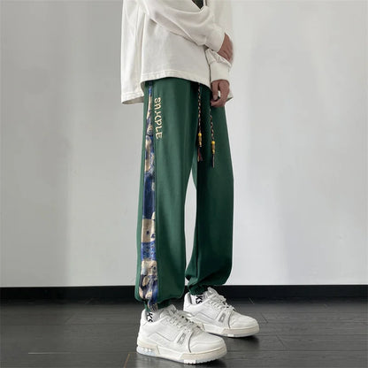 hip hop fashion anime printed sweatpants for men autumn casual corduroy baggy joggers pantalones hombre y2k streetwear trousers 1 casual joggers