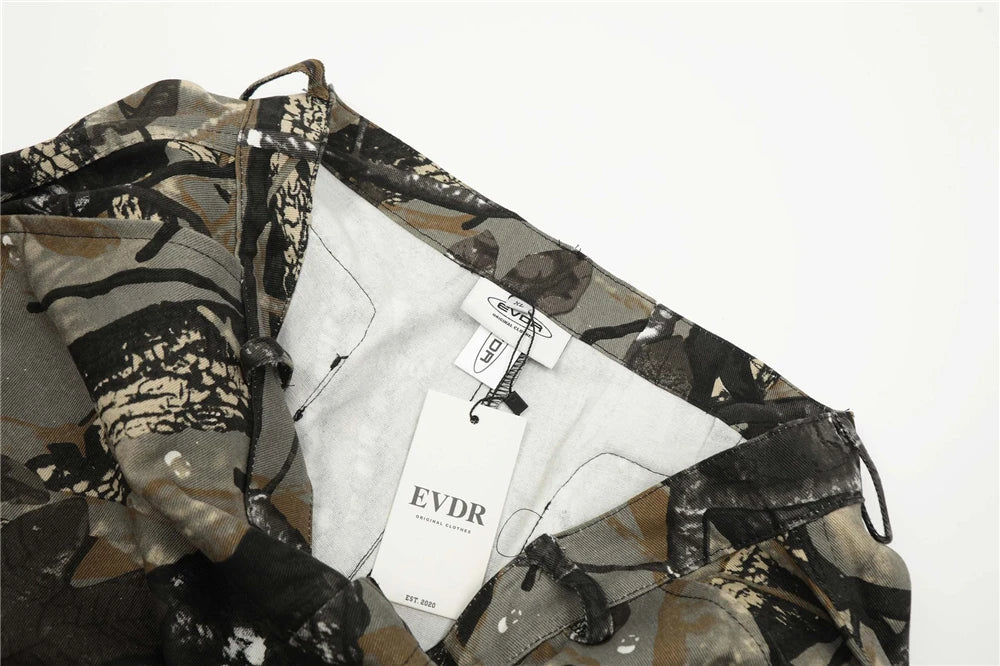 men camouflage cargo shorts 2024 summer fashion tactical shorts cropped pants streetwear hip hop harajuku shorts y2k unique cargo style 1046