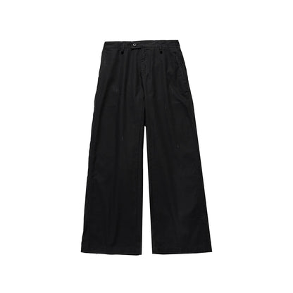 Frayed Black Straight Baggy Cargo Pants for Men Streetwear Y2k Pantalones Hombre Solid Overalls Oversized Casual Trousers Street King Limited