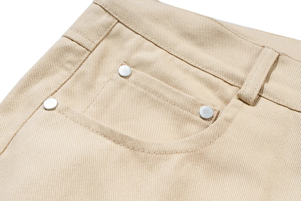 streetwear solid color pockets baggy cargo pants mens straight loose casual boot cut ropa hombre oversized flare trousers unique cargo style 273