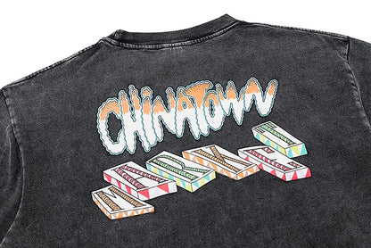 Rainbowtouches 2022 New Brand Men's T-Shirt Unisex High Street Vintage Graffiti Loose Casual Dark Shirts Street Fashion Hip Hop Street King Limited