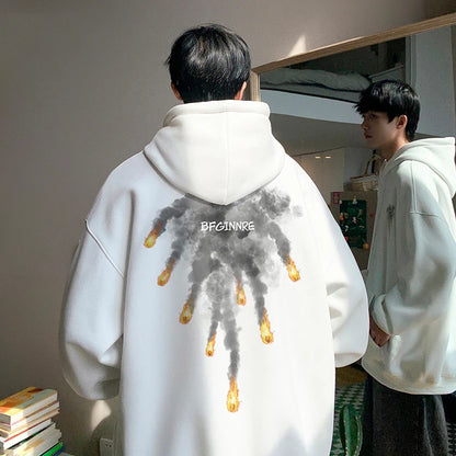 New Anime Meteorite Fall Graphic Printed Hooded Sweatshirts Hombre Hip Hop Streetwear Clothes Loose Y2K Vintage Pullover Hoodies Street King Limited