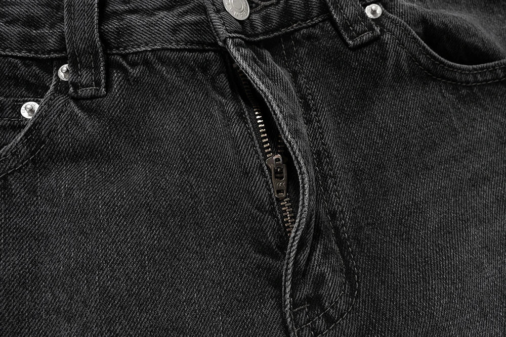 distressed micro rugged mud dyed boot cut jeans unisex straight y2k pantalones hombre casual washed denim pants oversized unique jeans style 1683